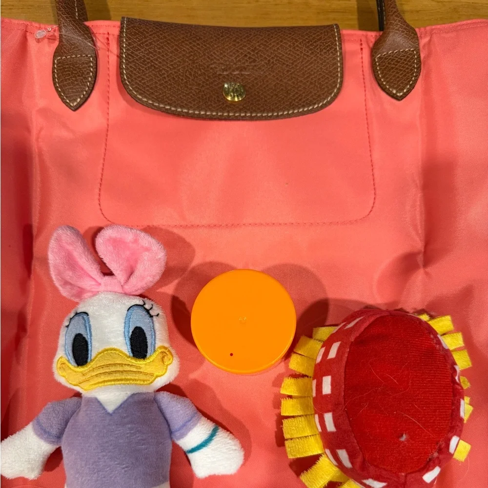 Longchamp Le Pliage Large Coral Nylon Bag - Picture 11 of 11
